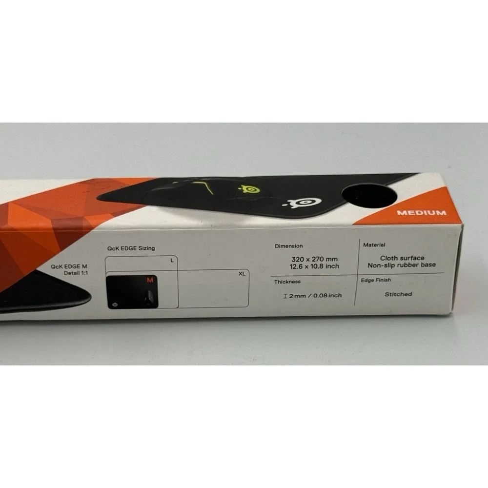 SteelSeries QcK Gaming Mouse Pad Black Medium 12.6 × 10.6 inch New In Box Sealed